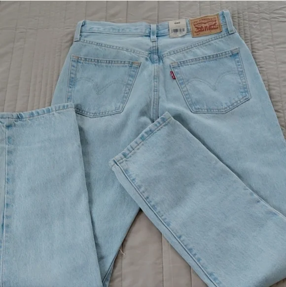 Levi's 501 Ripped High Waist Straight Leg Jeans NWT SZ 27 - Picture 6 of 12